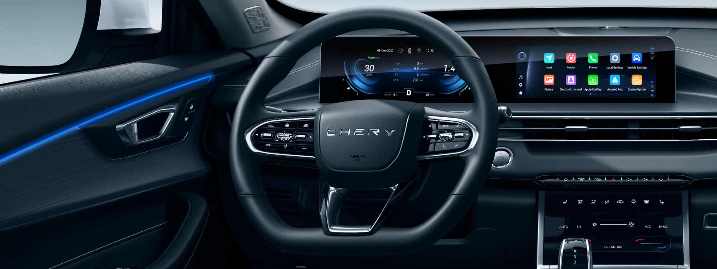 Multi-functional 4-Way Adjustable Steering Wheel