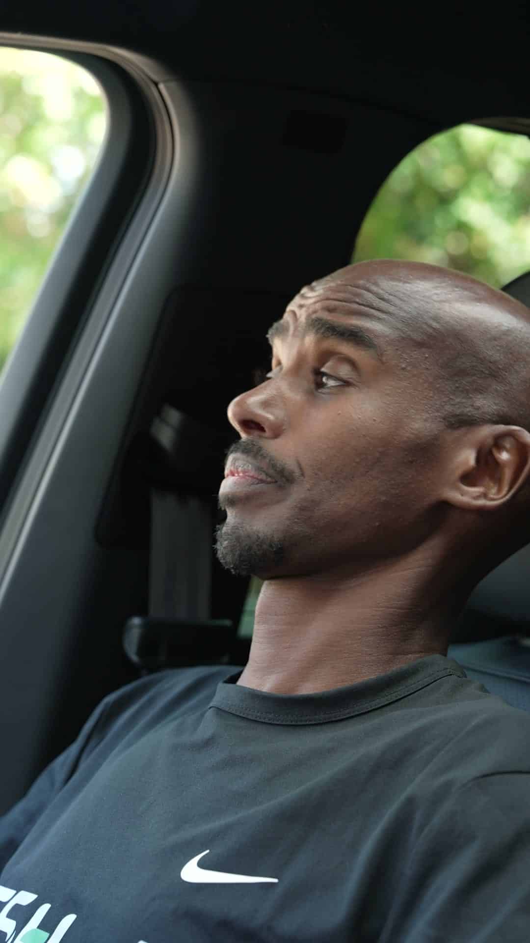 Sir Mo Farah in the driver's seat